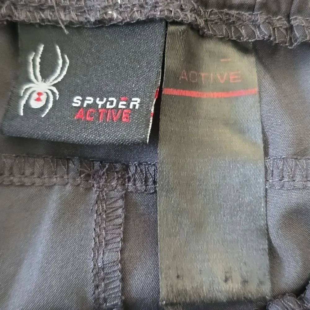 Spyder Dark Gray and Black Camo Activewear Athletic Shorts - Size Large